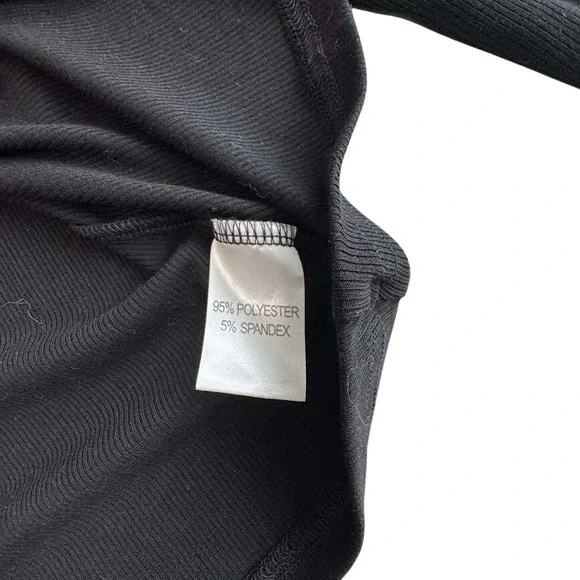 Black Ruffle Sleeve Top | Women's Long Sleeve Blouse | Size XL - Picture 4 of 5